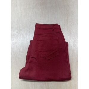 COPPER KEY Sz 7 Womens Red Casual Work Pants Raw Hem‎
